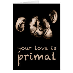 Cartão seu amor é primitivo: beija chimpanzés