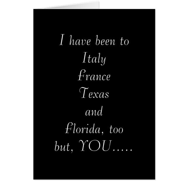 CARTÃO "SEU AMOR ME LEVOU AO REDOR DO MUNDO" (Frente)