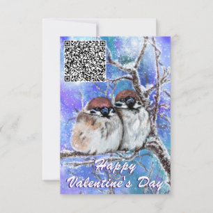 Cartão Seu código QR deseja uma placa de Dia de os namora