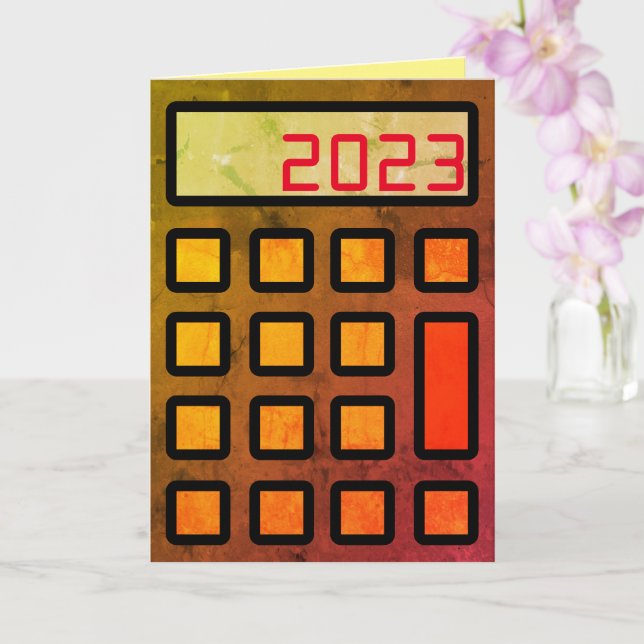 Cartão "Seu contador deseja um Feliz ano novo" (Orquídea)