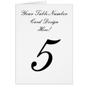 Cartão Seu design aqui! Número Wedding da mesa