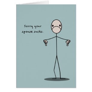 Cartão Seu esposo suga