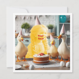 Cartão Seu filho com patos, aniversário do pato, Páscoa d