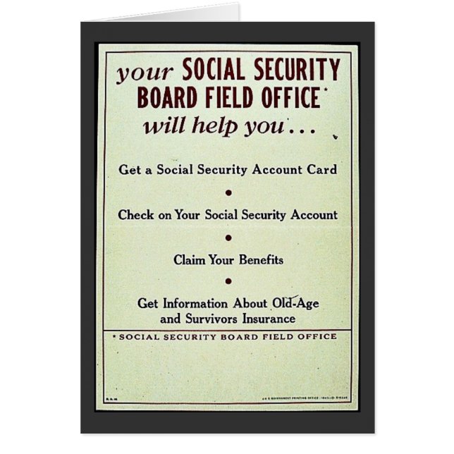 Cartão Seu gabinete no terreno do conselho da segurança (Frente)