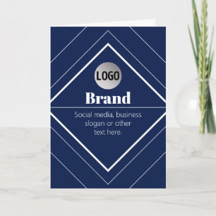 Cartão Seu Logotipo e Design Moderno Personalizável   Azu