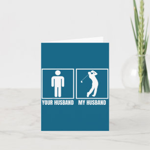 Cartão Seu marido meu marido golfista golfe amante do esp