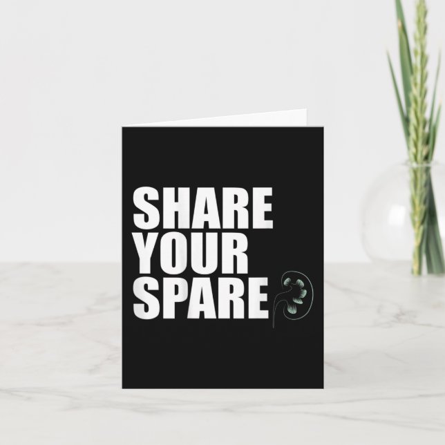 Cartão Seu Membro De Transplante De Orgão De Rim Poupado  (Frente)