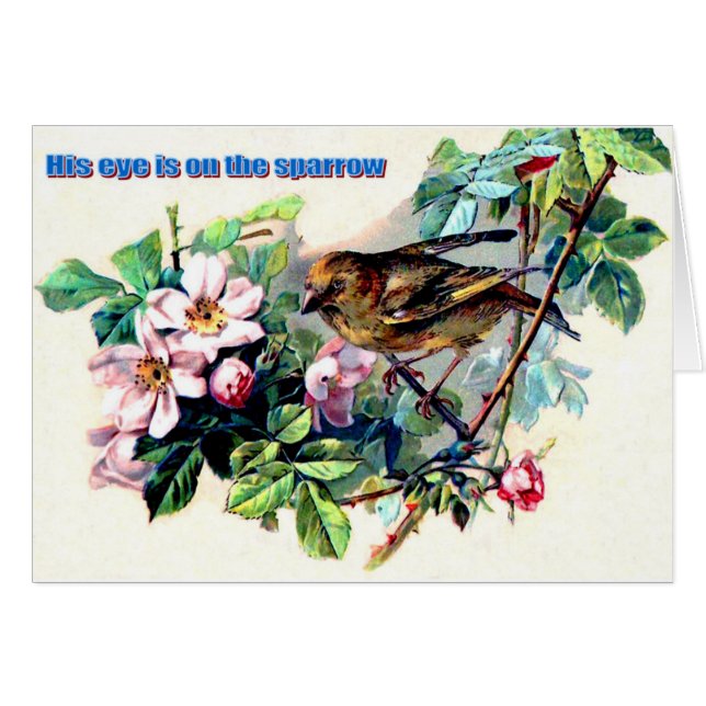 Cartão Seu olho está no pardal (Frente Horizontal)