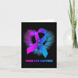 Cartão Seu problema Sensibilização suicida Consciência pú