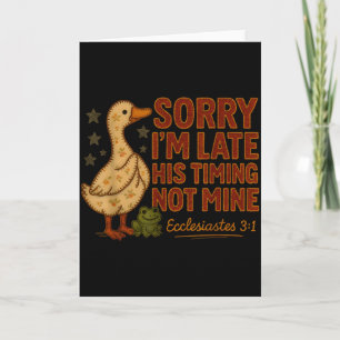 Cartão Seu Tempo Não É O Meu Pato Sapo Verso Funny Farm R