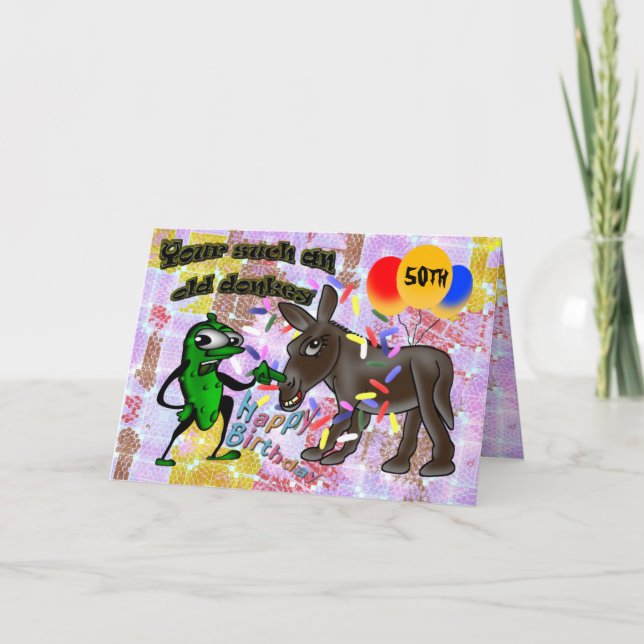 Cartão Seu velho burro - Feliz aniversário (Frente)