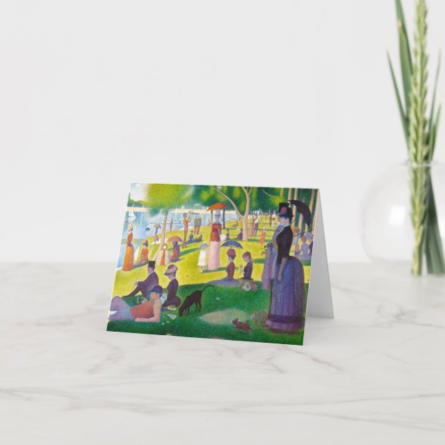 Cartão Seurat La Grande Jatte Note Card (Frente)