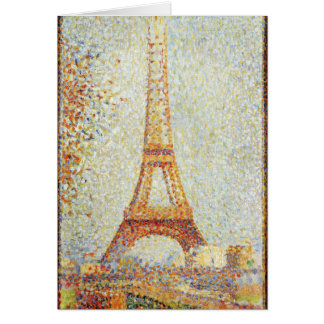 Cartão Seurat que pinta a torre de Effiel