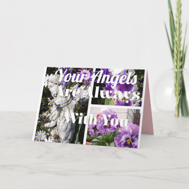 Cartão Seus anjos estão sempre com você. (Frente)