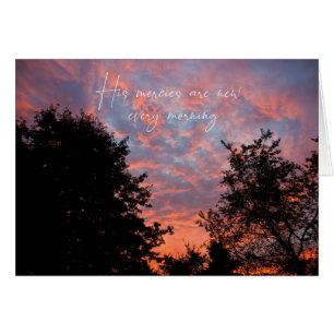 Cartão Seus compaixões são novos todas as manhãs, nota Pa