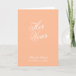 Cartão Seus Votos Livro de Votos de Casamento Cor Moderna