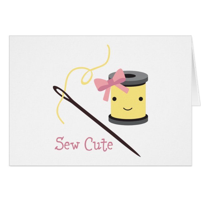 Cartão Sew bonito (Frente horizontal)