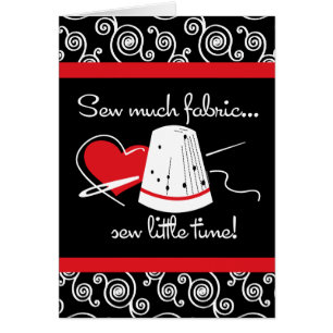 Cartão Sew muito tecido