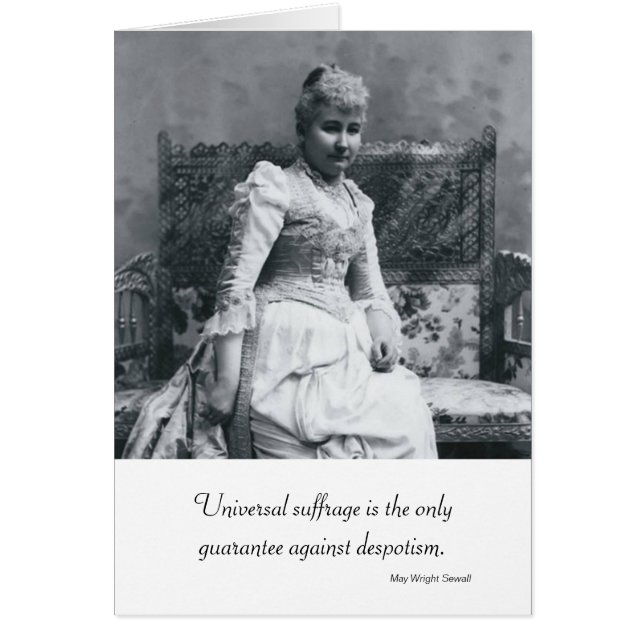 Cartão Sewall-Mães & política de maio Wright (Frente)