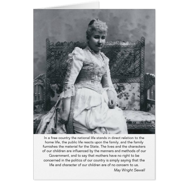 Cartão Sewall-Mães & política de maio Wright (Frente)