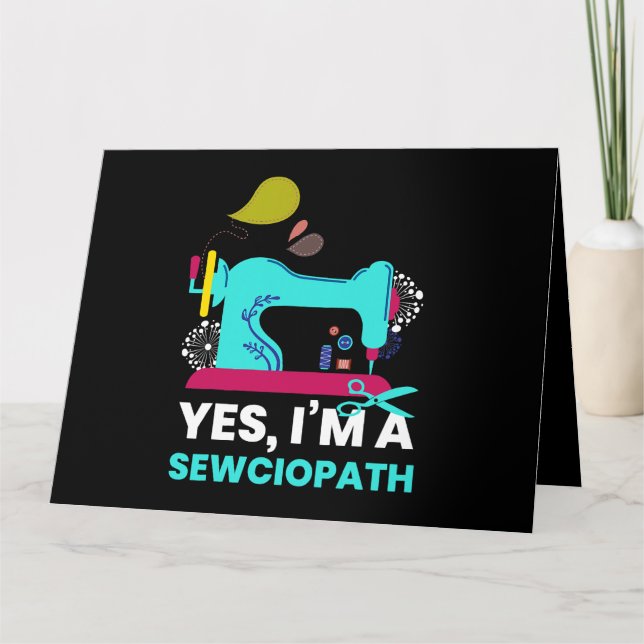 Cartão Sewciopath I Sewing Agulha Embroideral Tailor (Frente)
