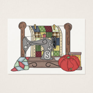 Cartão Sewing do cerco/costureira do presente