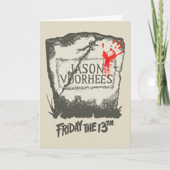 Cartão Sexta-feira, 13 | Jason Voorhees Headstone (Frente)