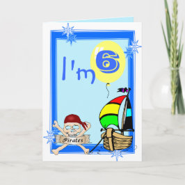 Cartão Sexto aniversário