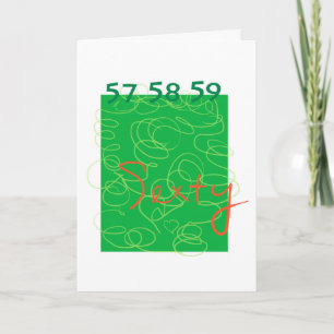 Cartão SEXTY Birthday Card GREEN