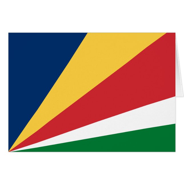 Cartão Seychelles Flag (Frente Horizontal)