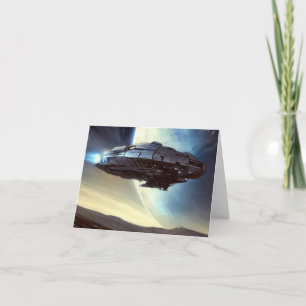 Cartão SF Orbiting Spaceship 2