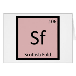 Cartão Sf - Tabela Periódica da Química do Gato Scottish