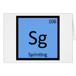 Cartão Sg - Química de Atletismo de Velocidade Símbolo Qu