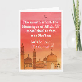 Cartão Sha'ban - Bênçãos do Mês Sagrado - Sunnah