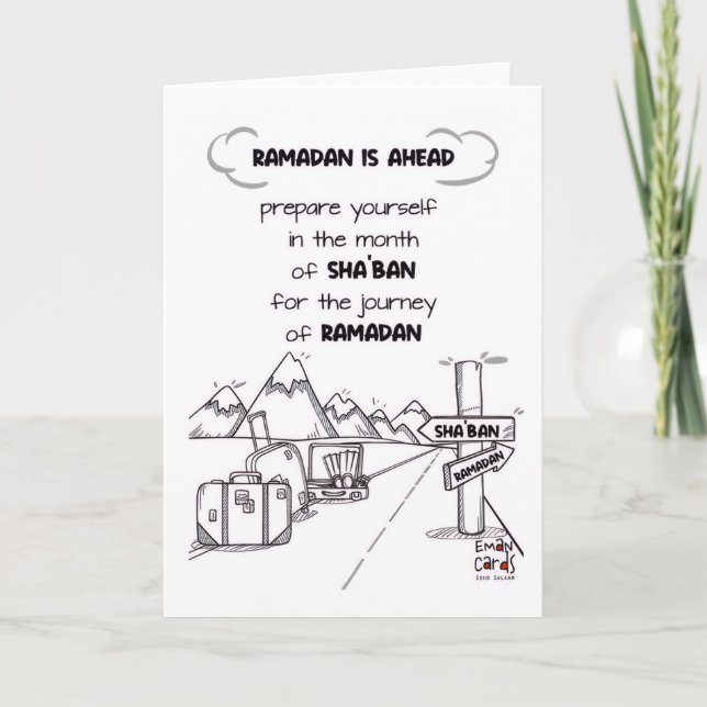 Cartão Shaban - Bênçãos do Mês Santo (Frente)