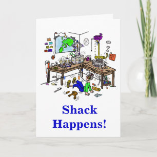 Cartão Shack Happens Funny Ham Radio Birthday Card