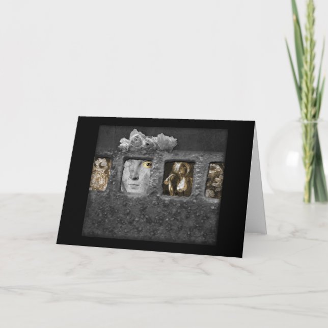 Cartão Shadow Box Digital Collage by A E Ivey Note Cards (Frente)