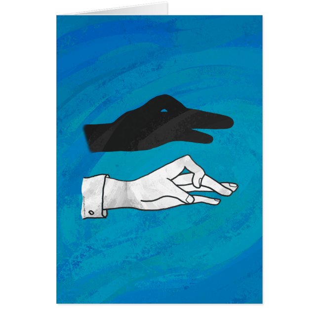 Cartão Shadow Duck On Blue (Frente)