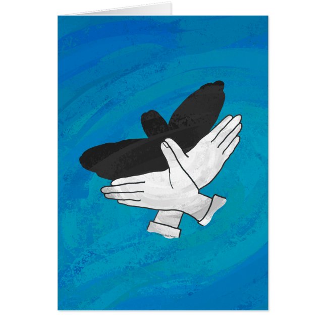 Cartão Shadow Eagle On Blue (Frente)