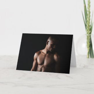 Cartão Shadow Hunk Hot Guy Greetings Card
