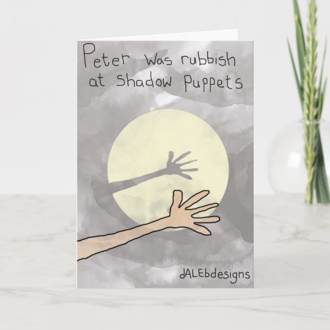 Cartão Shadow Puppet themed greetings card (Frente)