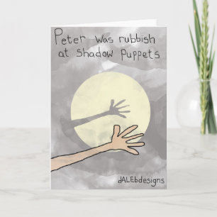 Cartão Shadow Puppet themed greetings card