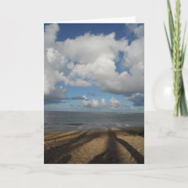 Cartão Shadows on the beach in Oahu