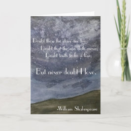Cartão Shakespeare Art