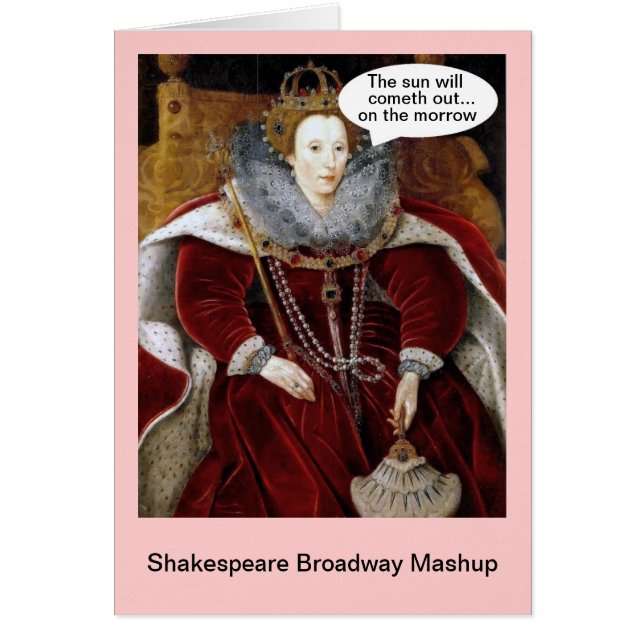 Cartão Shakespeare Broadway Mashup - Annie (Frente)