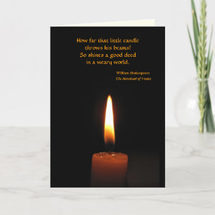 Cartão Shakespeare Candle Flame Card