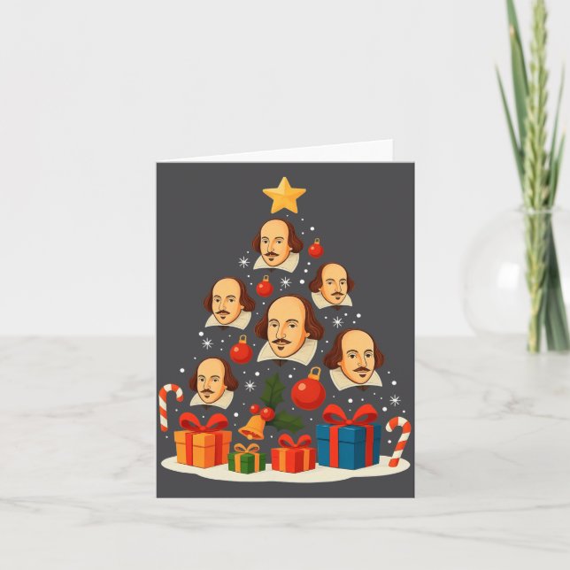 Cartão Shakespeare English Literature Christmas Tree Xmas (Frente)