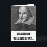 Cartão Shakespeare Funny Birthday Card<br><div class="desc">Shakespeare was a man of wit. Complete the rhyme.</div>