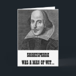 Cartão Shakespeare Funny Birthday Card<br><div class="desc">Shakespeare was a man of wit. Complete the rhyme.</div>