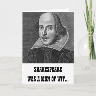 Cartão Shakespeare Funny Birthday Card